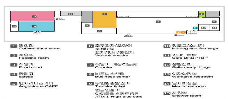 낙동강구미휴게소 배치도